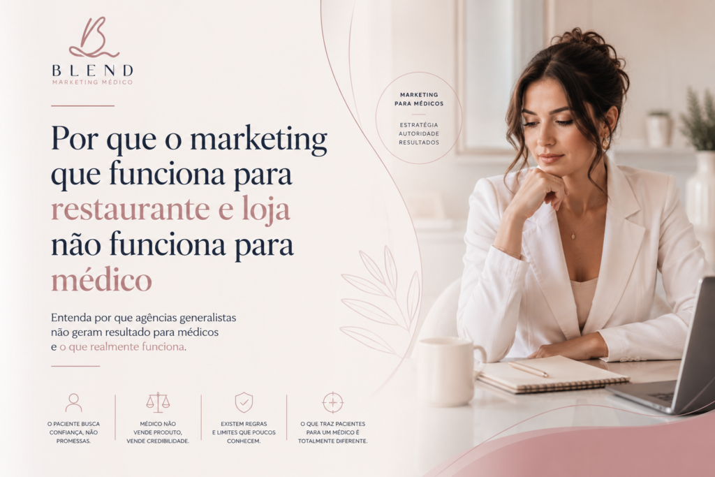 Por que o marketing que funciona para restaurante e loja não funciona para médic